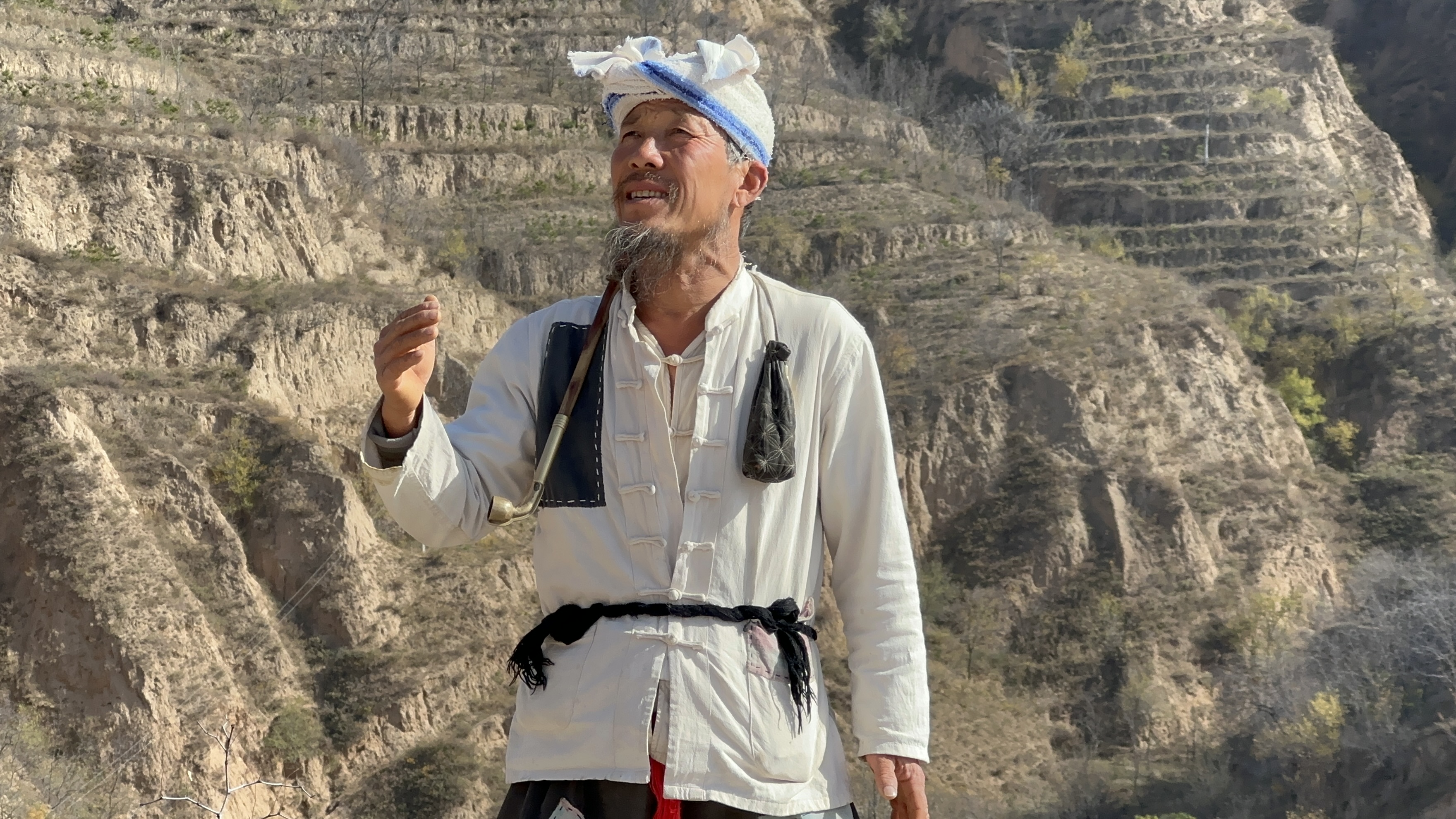 Sunny leading a village walk